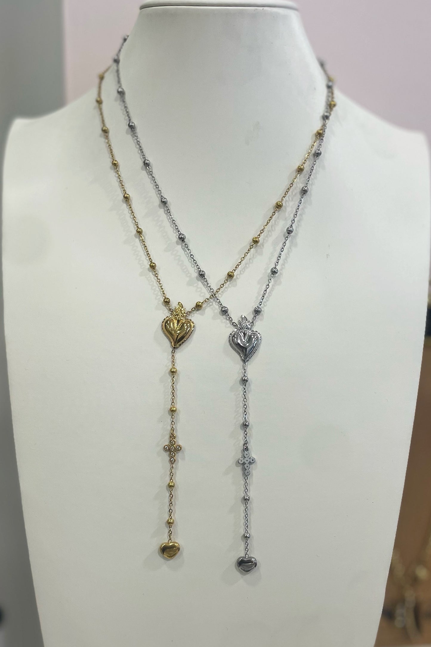 Collana lunga Cuore Sacro