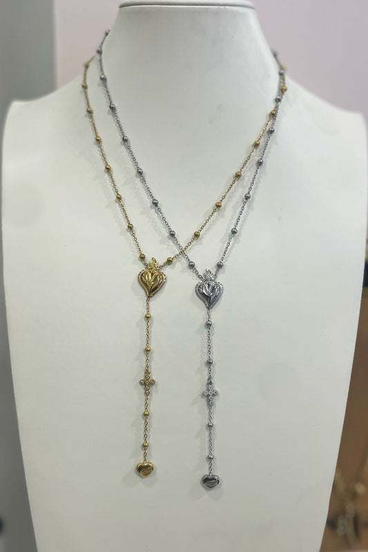 Collana lunga Cuore Sacro
