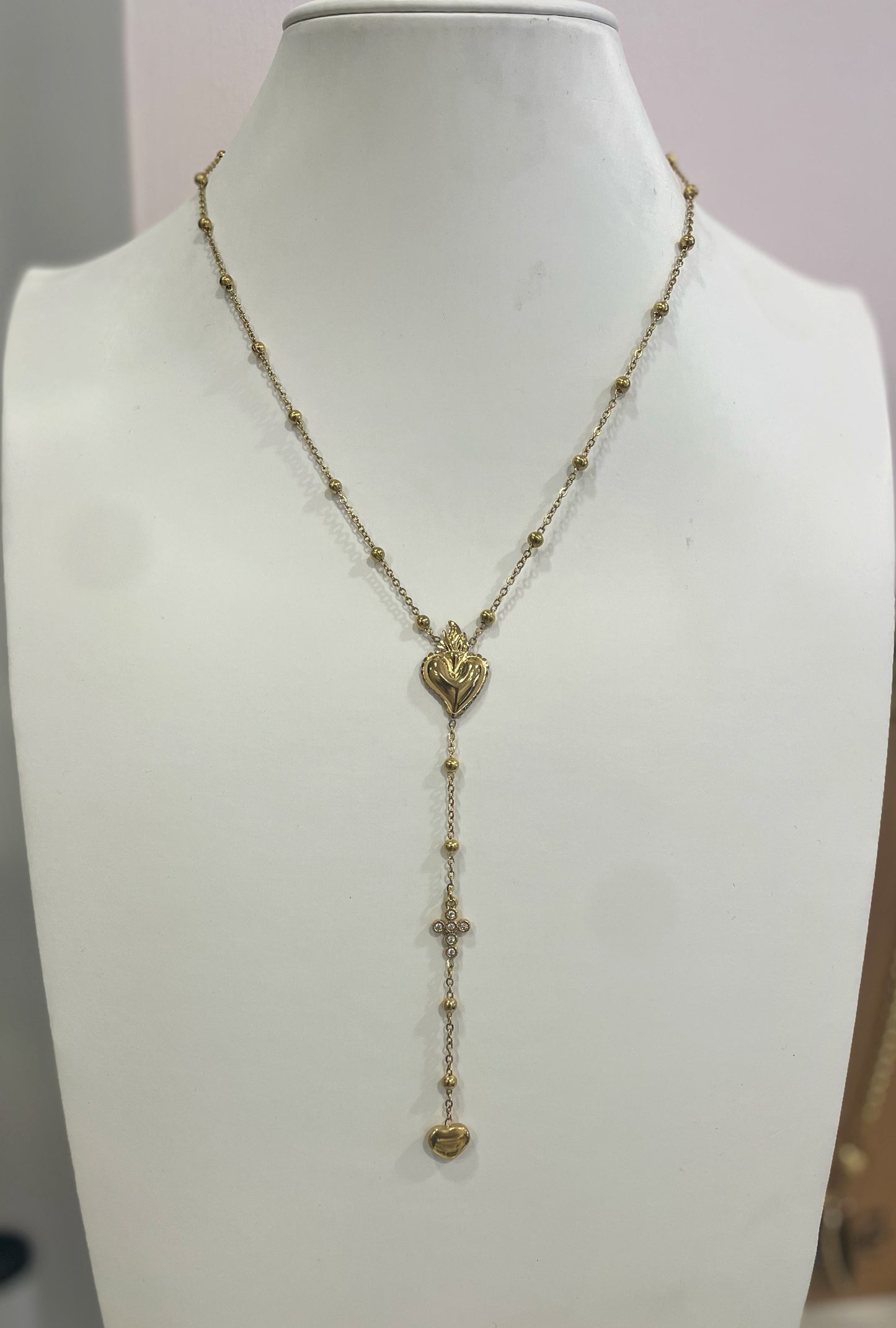 Collana lunga Cuore Sacro