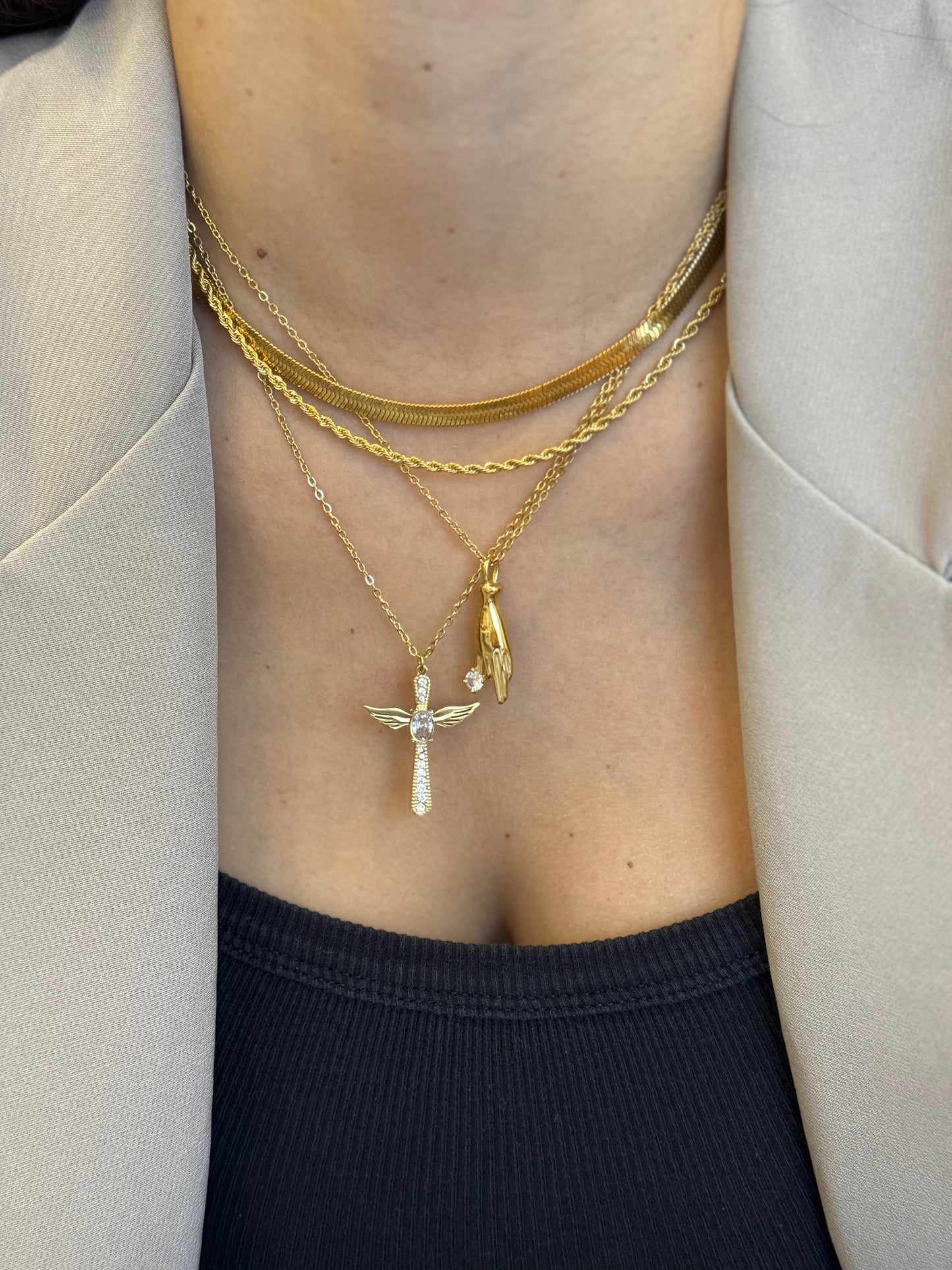 Collana Ali in Croce