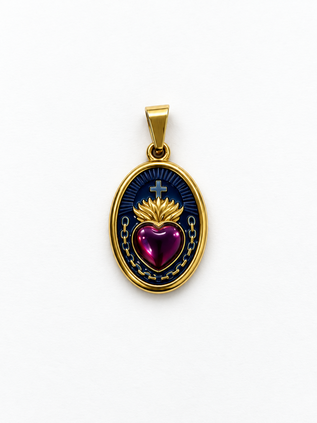 Charm Sacro Cuore Viola