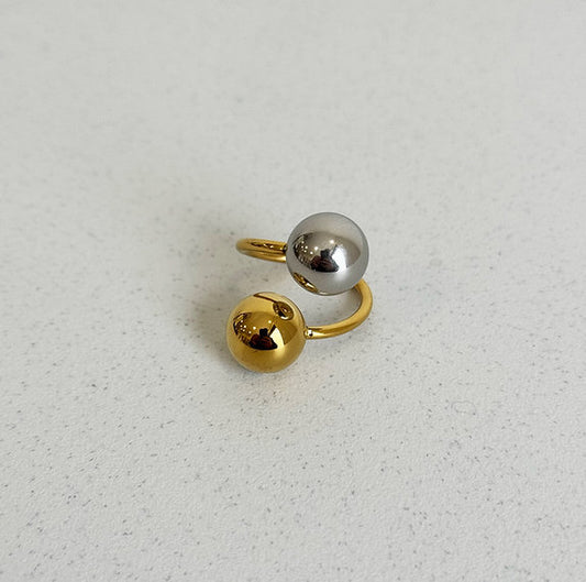 Anello Contrarie Bicolore