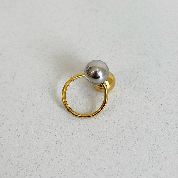 Anello Contrarie Bicolore