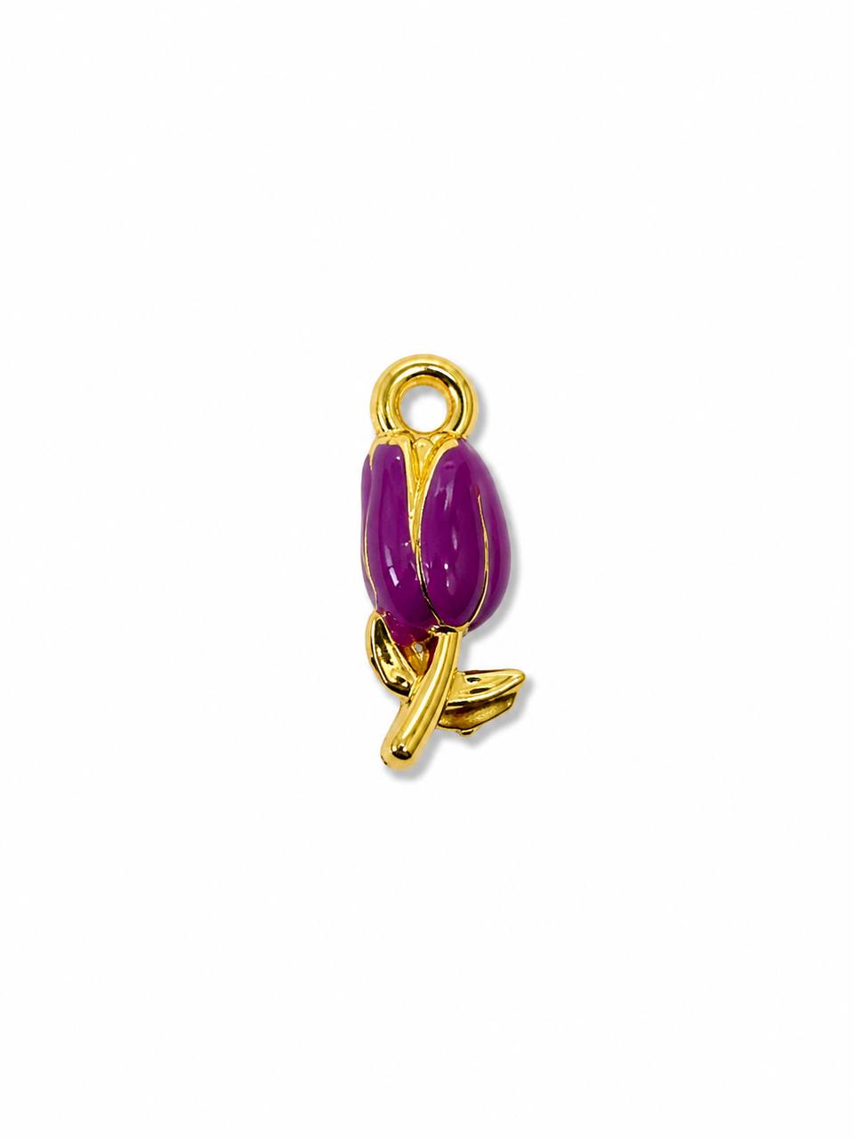 Charm tulipano in acciao