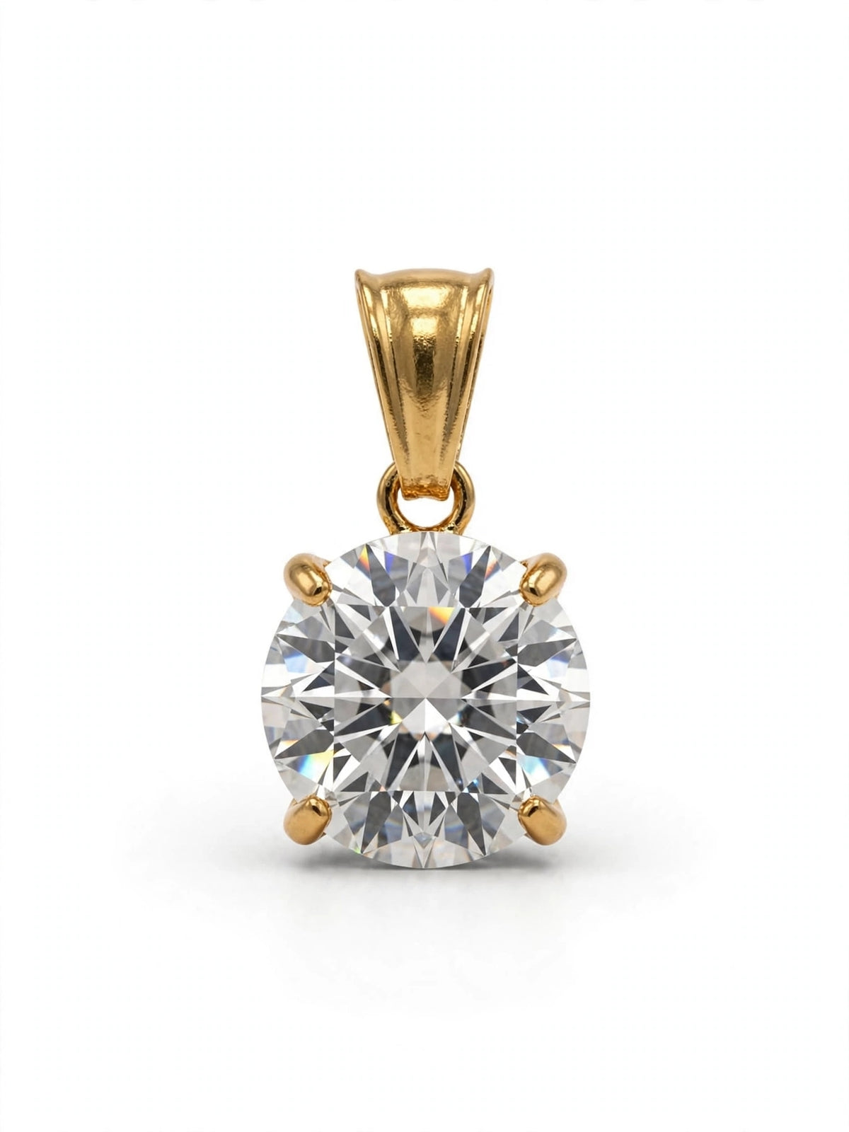 Charm Punto luce grande cristallo acciaio 316l
