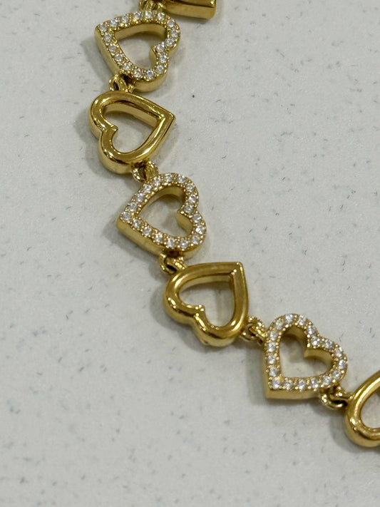 Bracciale cuori aperti