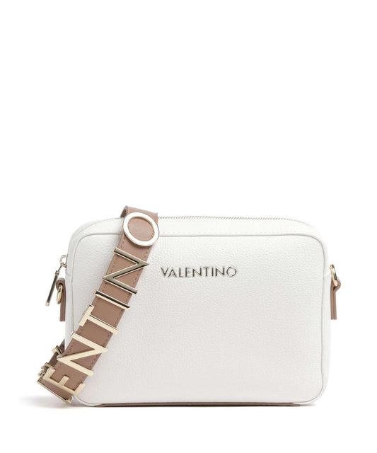 Borsa Alexia Valentino con doppia tracolla bianca cuoio