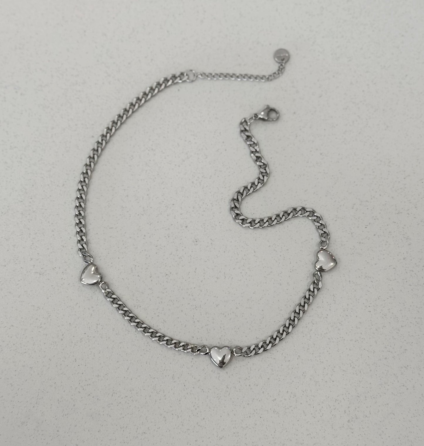 Collana Cuore 3 acciaio inox 316l