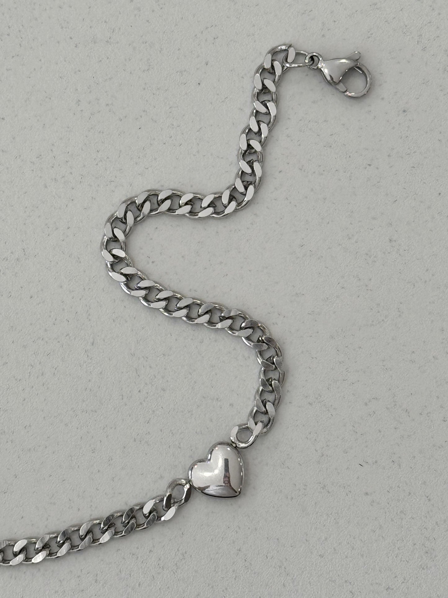 Collana Cuore 3 acciaio inox 316l