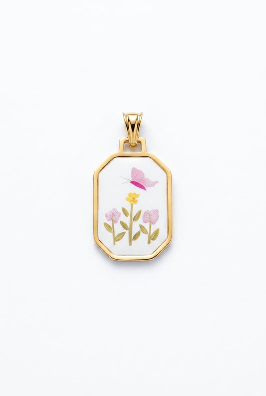Charm fiori e farfalla