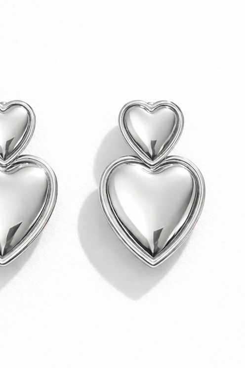 Orecchini Doppio Cuore
