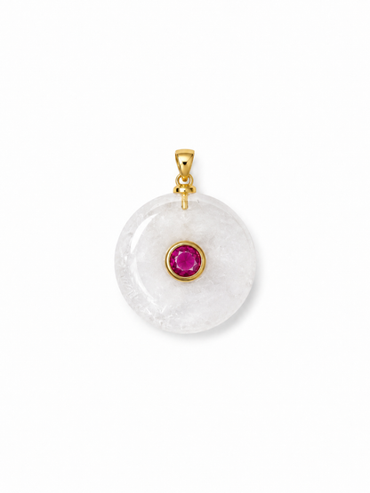 Charm Amulet pietra Vera Ametista, giada, topazio
