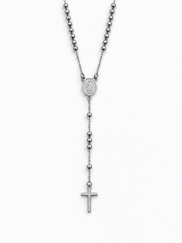 Collana Rosario acciaio inox 316l