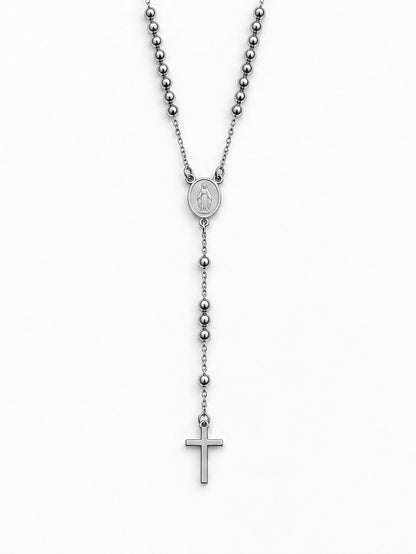 Collana Rosario acciaio inox 316l