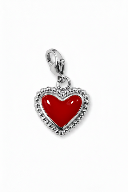 charm cuoricino rosso