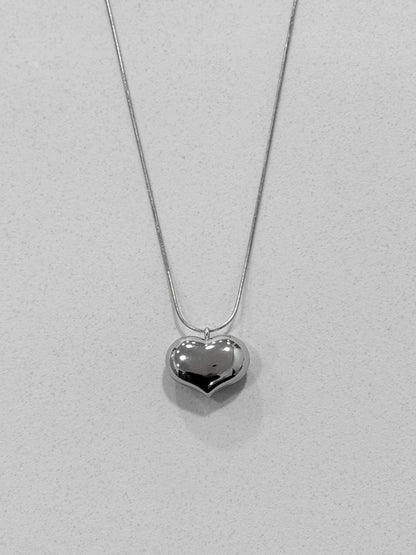 Collana Cuore bold - Acciaio Inox