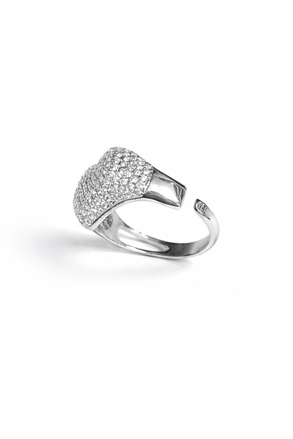 Anello Cuore Pave