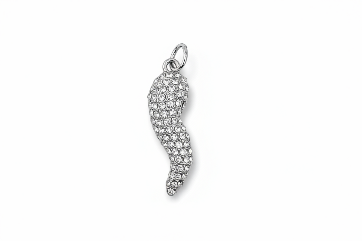 charm corno strass