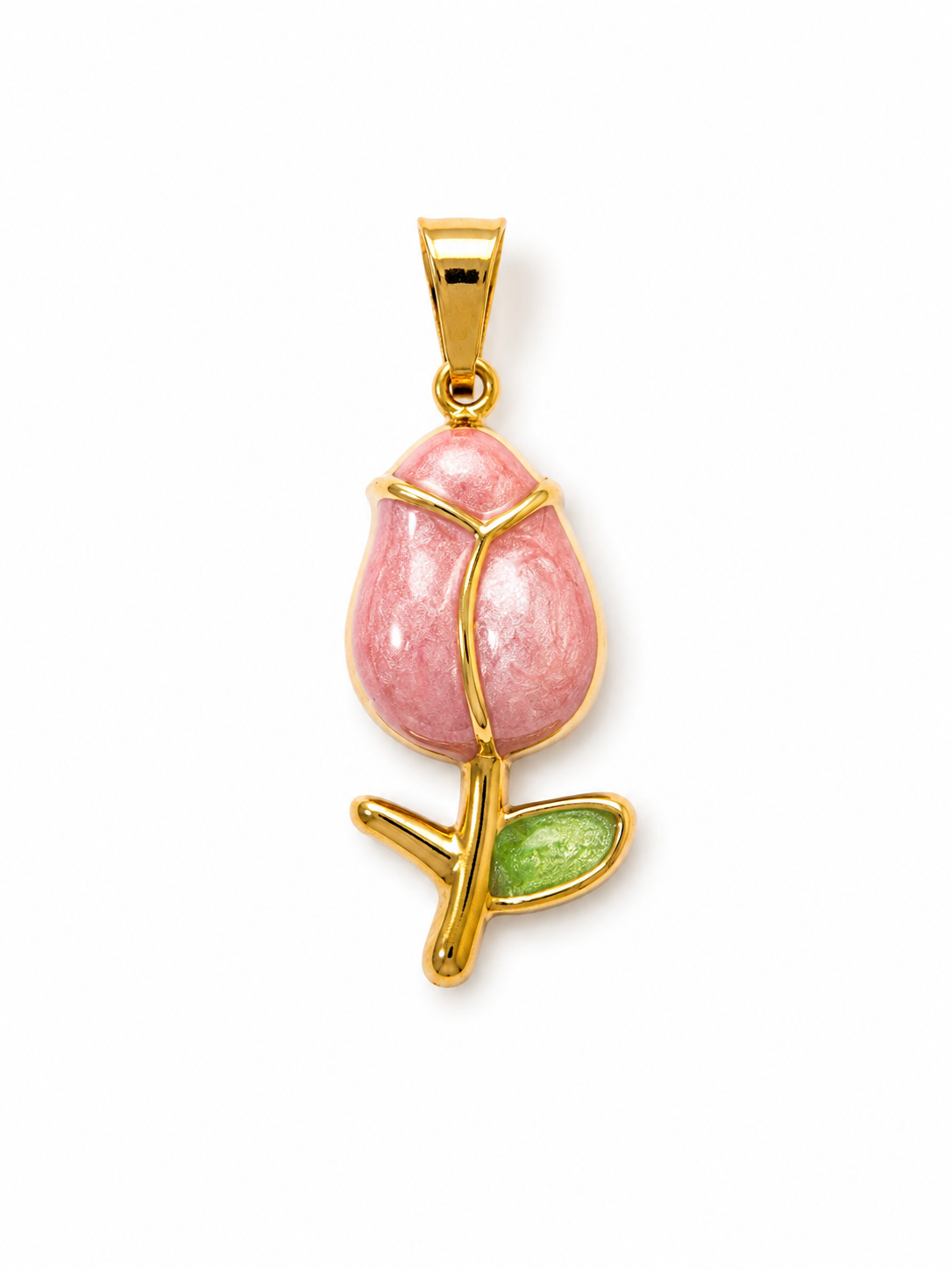 Charm bocciolo Rosa stelo