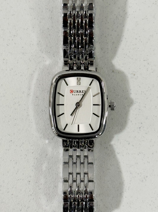 Orologio rettangolo silver e gold