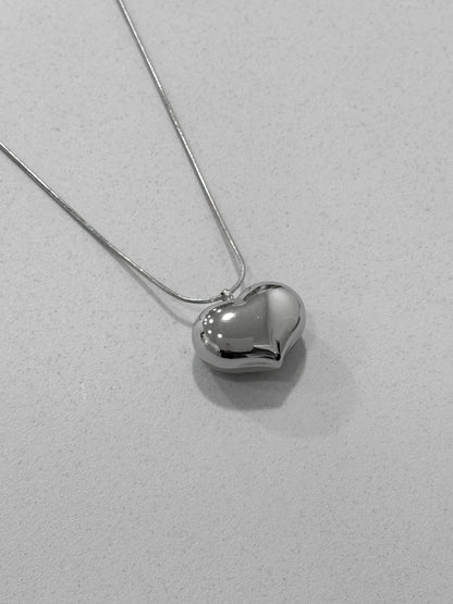 Collana Cuore bold - Acciaio Inox