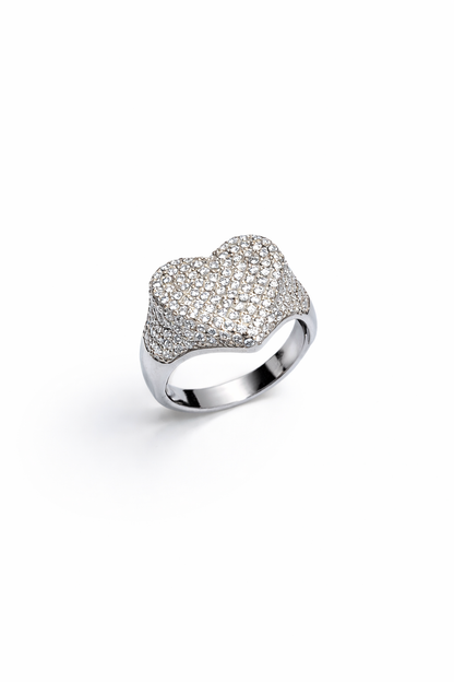 Anello Cuore Pave