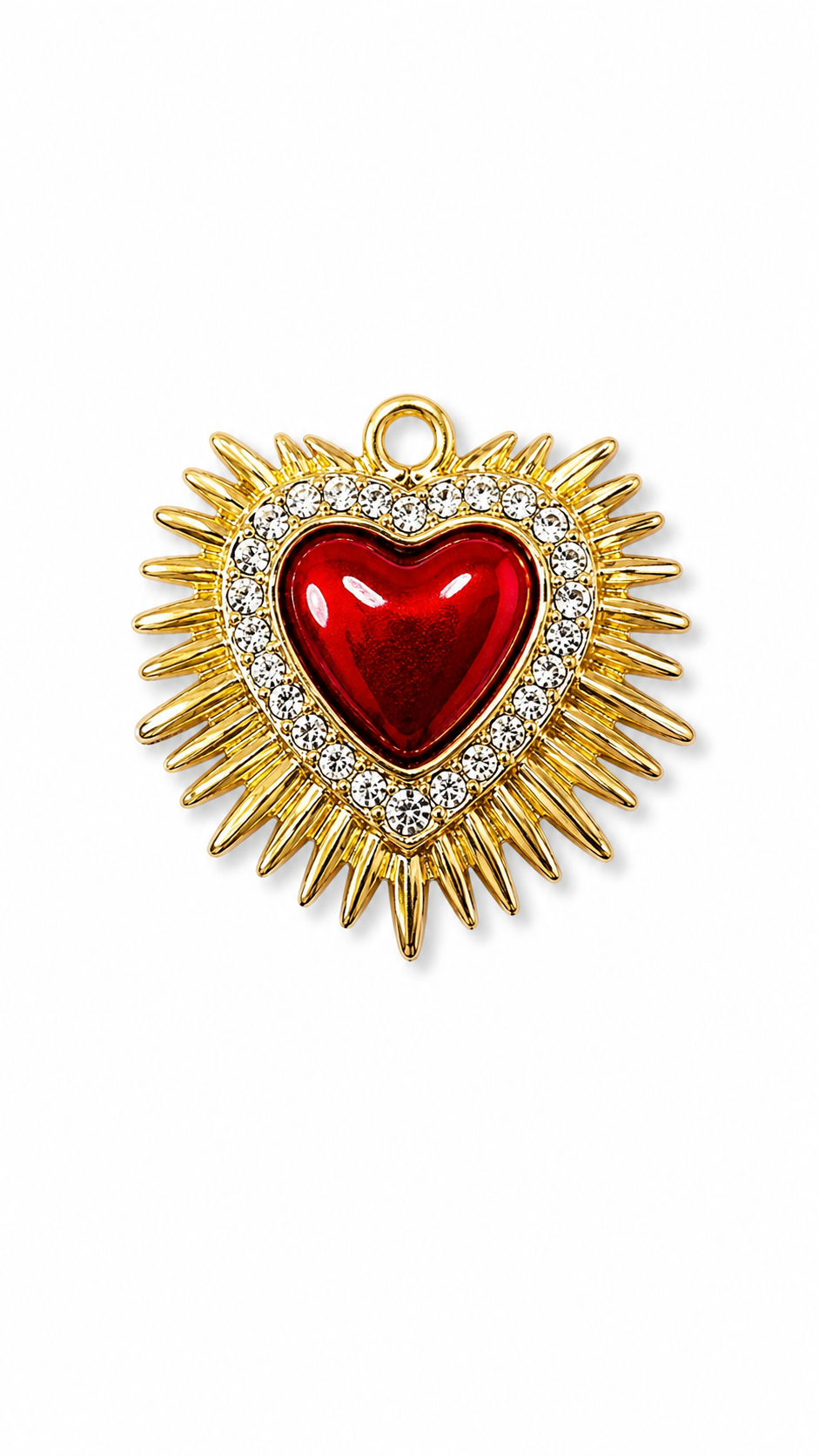 charm sacro cuore strass