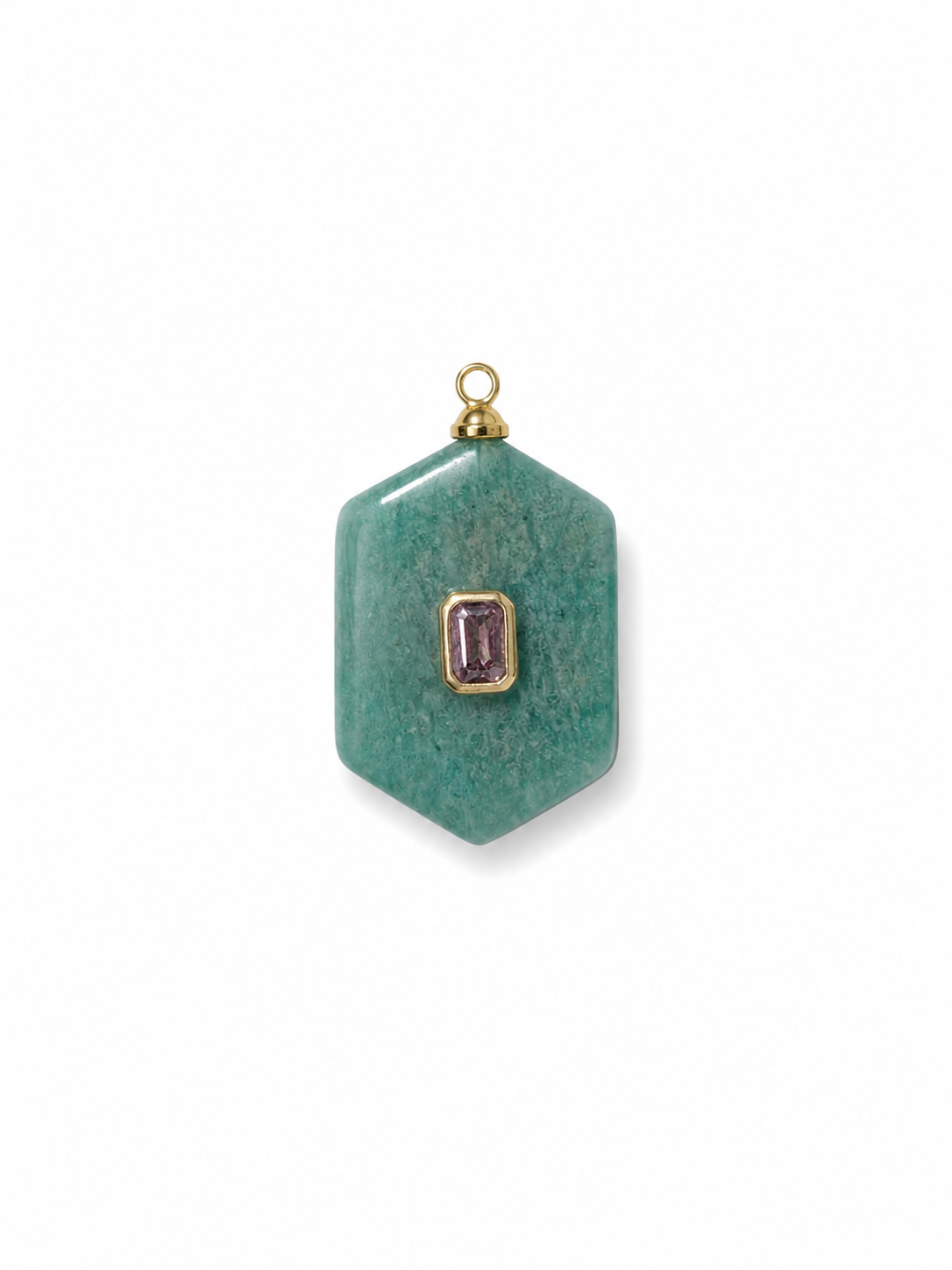 Charm Amulet pietra Vera Ametista, giada, topazio