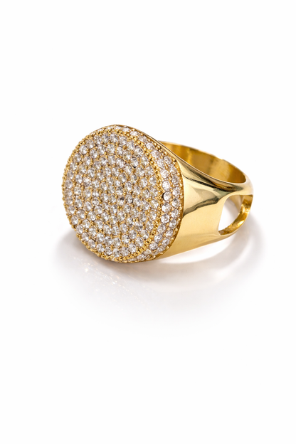 Anello Sigillo Pavè