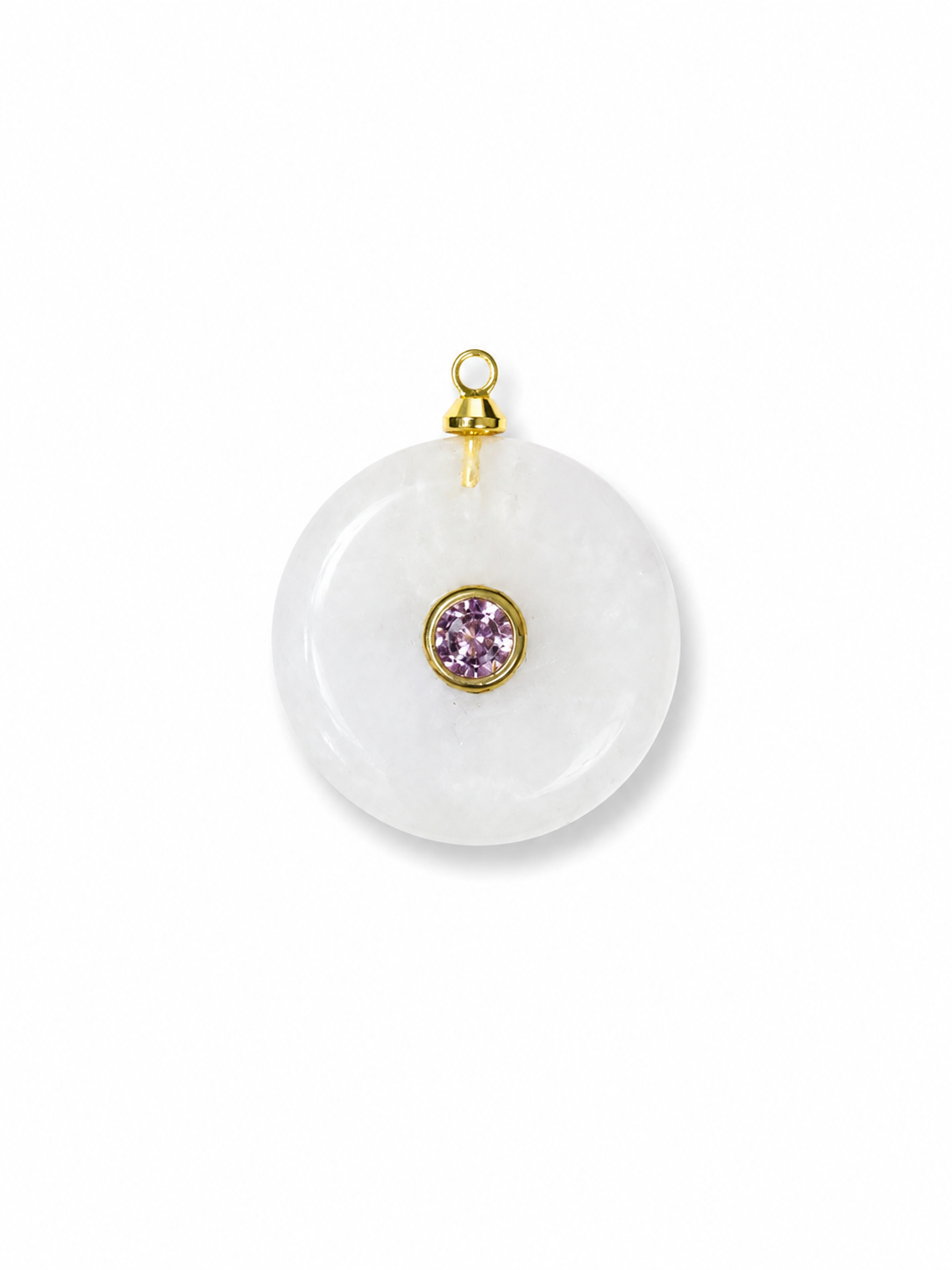 Charm Amulet pietra Vera Ametista, giada, topazio