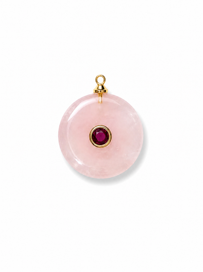 Charm Amulet pietra Vera Ametista, giada, topazio