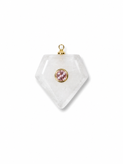 Charm Amulet pietra Vera Ametista, giada, topazio
