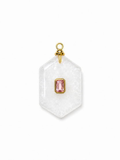 Charm Amulet pietra Vera Ametista, giada, topazio