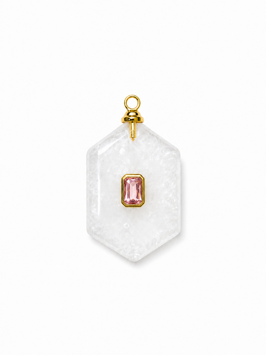 Charm Amulet pietra Vera Ametista, giada, topazio