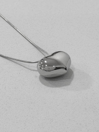 Collana Cuore bold - Acciaio Inox