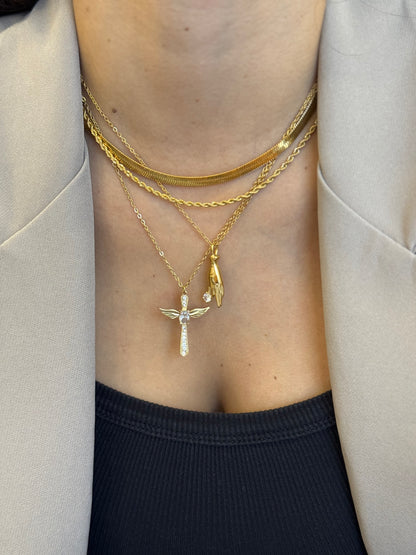 Collana Ali in Croce