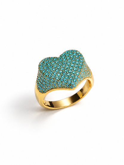 Anello Cuore Pavé
