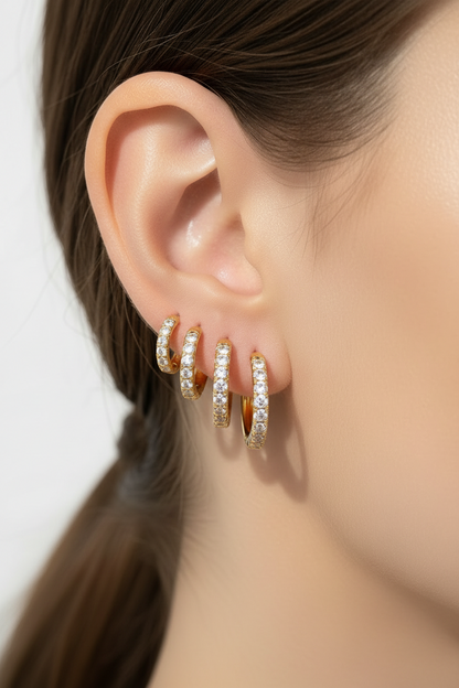 Orecchini set Shine Hoop