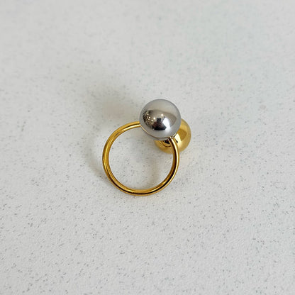 Anello Contrarie Bicolore
