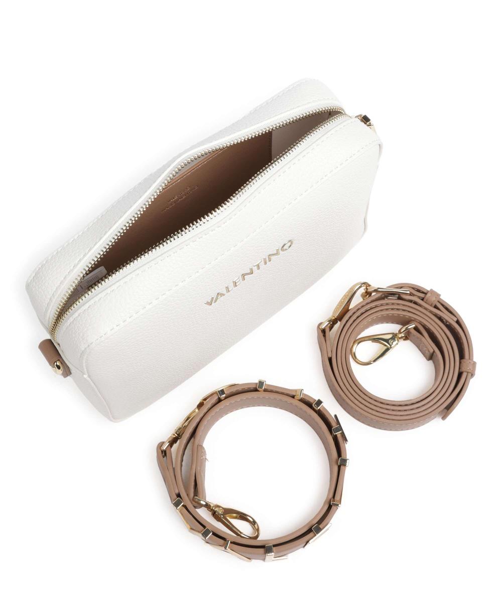 Borsa Alexia Valentino con doppia tracolla bianca cuoio