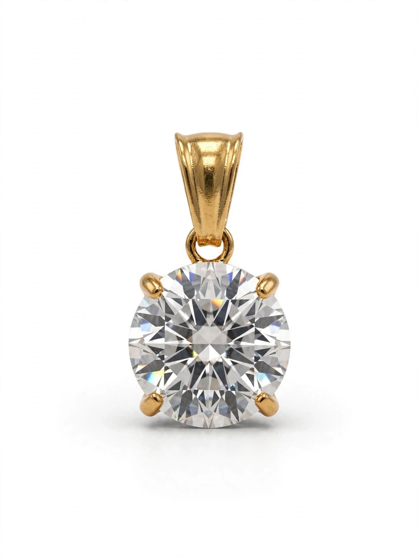 Charm Punto luce grande cristallo acciaio 316l