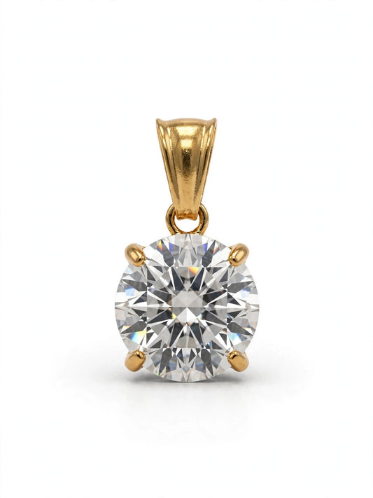 Charm Punto luce grande cristallo acciaio 316l