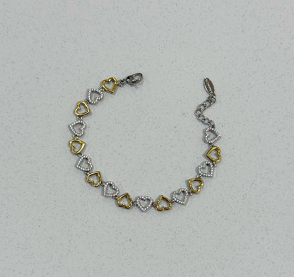 Bracciale cuori aperti