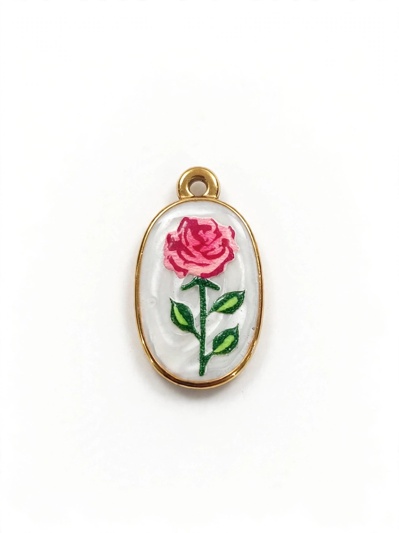 Charm rosa madre perla
