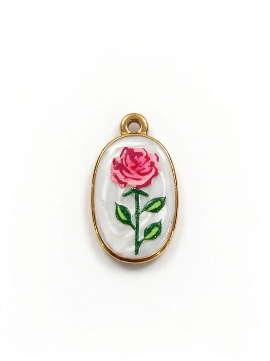 Charm rosa madre perla