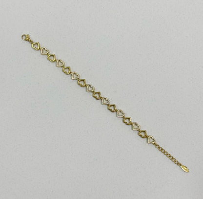 Bracciale cuori aperti