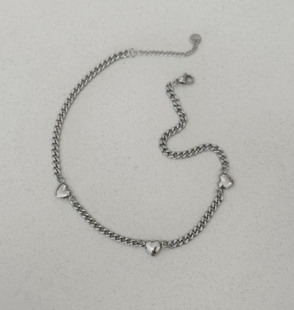 Collana Cuore 3 acciaio inox 316l