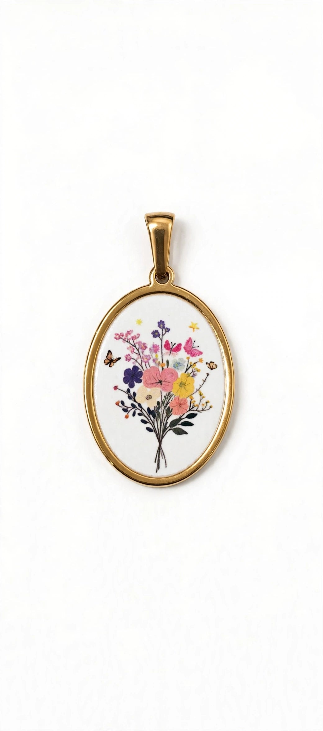 Charm bouquet fiori farfalle