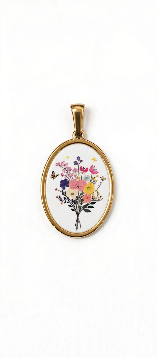 Charm bouquet fiori farfalle