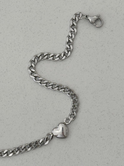 Collana Cuore 3 acciaio inox 316l
